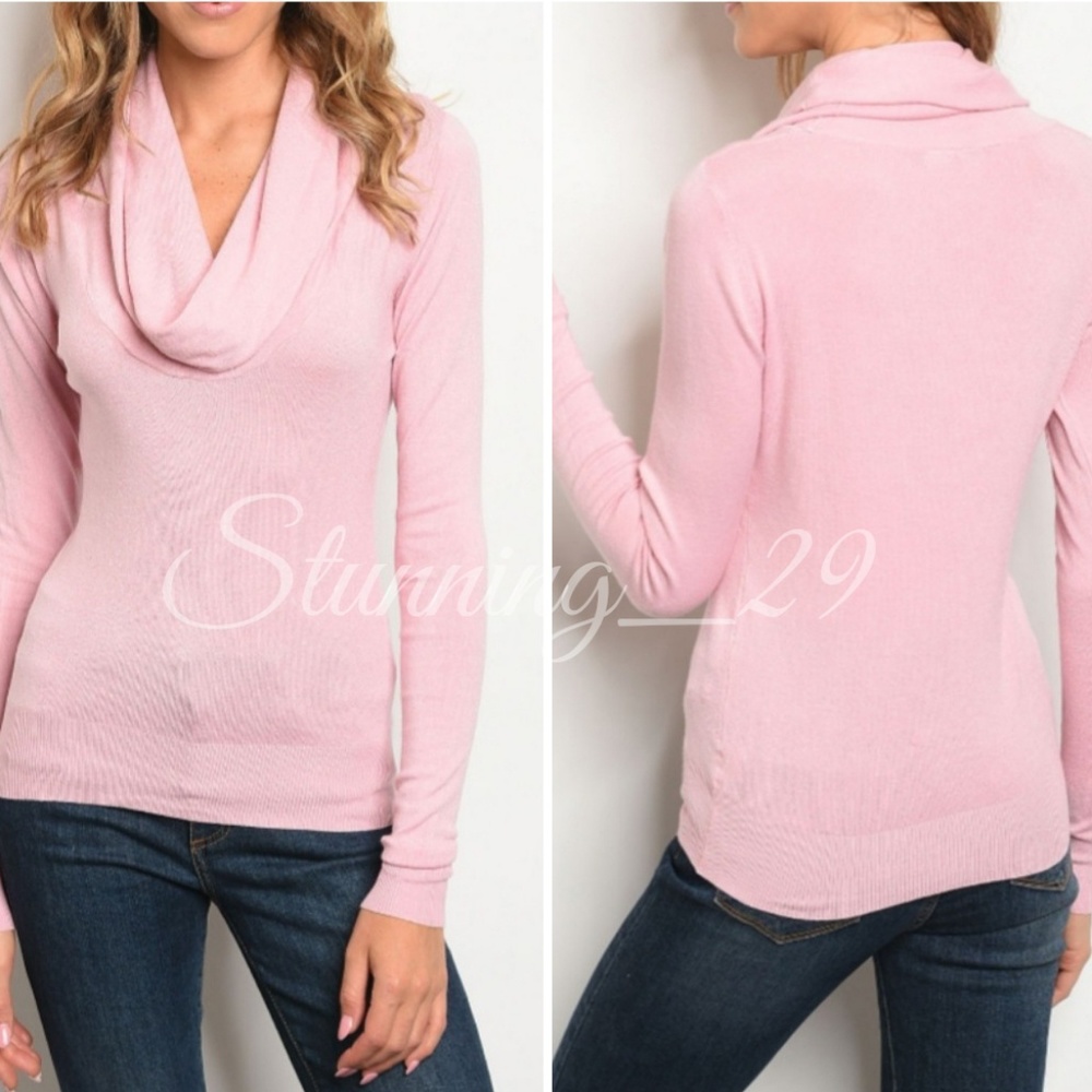 🆕️ DUSTY MAUVE COWL NECK LONG SLEEVE SWEATER